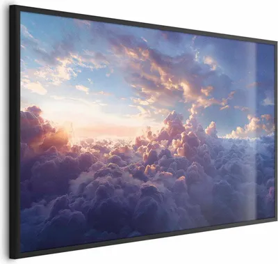 Produktbild von Posterpapier Poster - Sun in Hiding: The Golden Face of the Sky Over the Cloudy Sea 60x40 cm Muster b-H-10039-ao-a