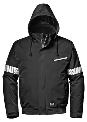 Produktbild von Sir Safety Cool Touch Pilot-Arbeitsjacke Herren wasserdicht gefüttert mit Reflexstreifen, L, SCHWARZ