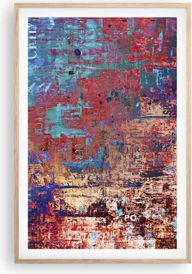 Produktbild von Gerahmtes Poster - Rahmen in heller Eiche - Graffiti modern - 61x91,5 cm - Wand Bild - Wanddeko - Wandbilder - Kunstposter - Wandposter - Bilderrahmen - Bilder - Kunstdruck - Wandbild P2NPA61x91-3648