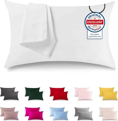 Produktbild von Famanu Kissenbezug 40x60 cm - 2er Set - 100% Baumwolle - Weiß