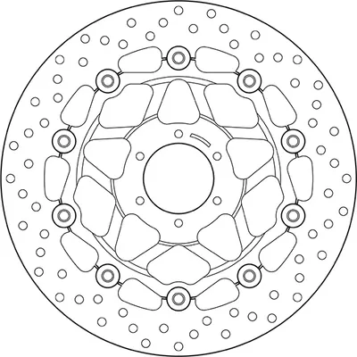 Produktbild von BREMBO Schwimmende Bremsscheibe 78B40826 Gold Serie D.296 Dicke 5mm 6 Löcher für HONDA