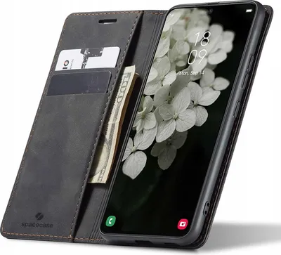 Immagine prodotto di SPACECASE Custodia flip a portafoglio per Galaxy S22 Nero
