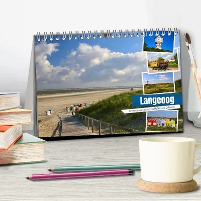 Produktbild von Langeoog 2026. Impressionen zwischen Hafen und Ostende (Tischkalender 2026 DIN A5 quer), CALVENDO Monatskalender