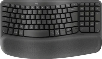 Produktbild von Logitech 920-012301, Volle Größe (100%), Kabellos, RF Wireless + Bluetooth, Membran Key Switch, QWERTY, Graphit