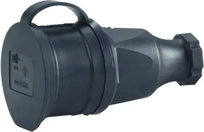 Produktbild von HEDI 9003 Schuko-Kupplung 250 V 16 A mit Spritzwasserschutz für bis zu 3x2,5 mm²