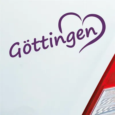 Produktbild von Auto Aufkleber Göttingen Herz Stadt City Liebe Love Heimat 19x8 cm Lila Sticker Heckscheibenaufkleber