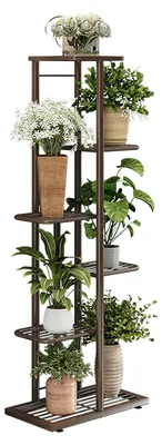 Obrázek produktu pro Stojánek na rostliny, víceúrovňový design, robustní kovová konstrukce, šestipatrový