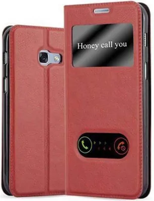 Produktbild von Cadorabo Schutzhülle für Samsung Galaxy A3 2017 Hülle in Rot Handyhülle Book Case Cover Etui