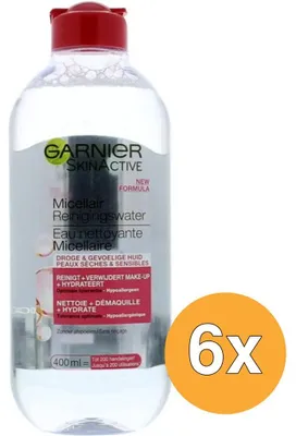 Productafbeelding van 6x Garnier Skin Active Face Micellair Water (400 ml)