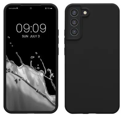Produktbild von kwmobile Handyhülle für Samsung Galaxy S22 Plus Hülle - Case Silikon - Kabelloses Laden - Schutzhülle Cover in Schwarz matt
