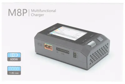 Produktbild von ToolkitRC M8P Ladegerät – DC Multifunktions-Ladegerät mit bis zu 600 W, ideal für mobilen Einsatz