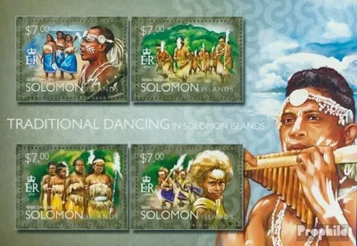 Produktbild von Briefmarken Salomoninseln 2014 Mi 2762-2765 Kleinbogen (kompl. Ausg.) postfrisch Traditionelles tanzen