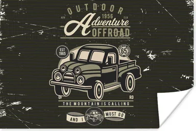 Produktbild von MuchoWow® Poster Auto - Oldtimer - Briefe 60x40 cm - Schlafzimmerdekoration