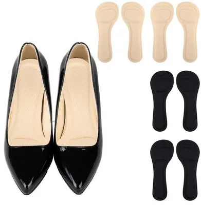 Produktbild von Hohe Schuhsohlen für Frauen, 2 Farben, 3,4 mm Selbstklebend, bequeme Schuhsohlen für Pumps, Offene Zehen, Flachschuhe