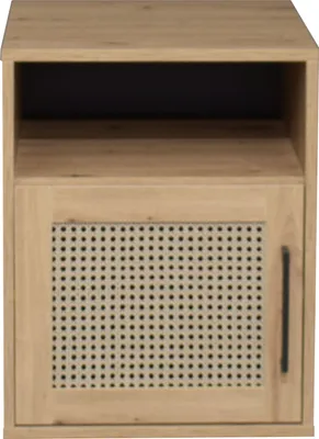 Produktbild von FURNARO Kommode Vienna Beistellschrank asteiche/ wiener geflecht B/H/T: 51x67x45 cm