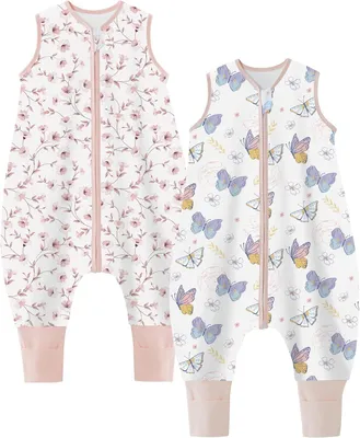 Produktbild von Babyschlafsack mit Füßen 0.5 Tog, 100% Baumwolle, Sommerschlafsack für Kleinkinder