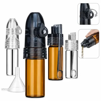 Produktbild von Gewürzspender 4er Set aus Glas, Gewürzbehälter mit Drehverschluss und Trichter, nachfüllbare Gewürzdosen für Küche, Camping und Reisen