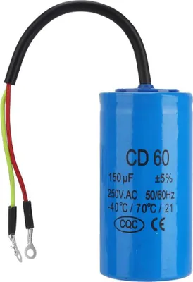 Produktbild von CD60 Motor Startkondensator mit Drahtanschluss 250V AC 150uF 50/60Hz für Motoren und Kompressoren
