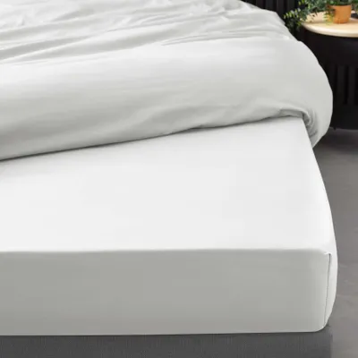 Image de Drap housse - Douceur d'Intérieur - percale - Percale de Coton 78fils - 200x160cm - Blanc
