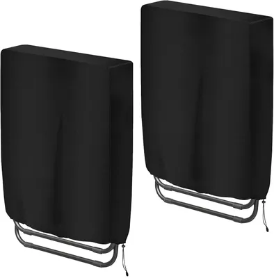 Productafbeelding van Tuinstoelhoes - 2 stuks - 71 x 20 x 34/110 cm - Opvouwbare stoelhoes voor buiten - Waterdicht - UV-bestendig