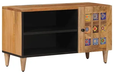 Immagine prodotto di Mobile TV Naturale 80 x 33 x 46 cm Legno di mango massello