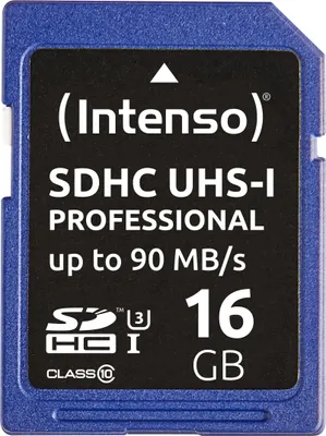 Produktbild von Intenso 16 GB SDHC Karte UHS-I Professional