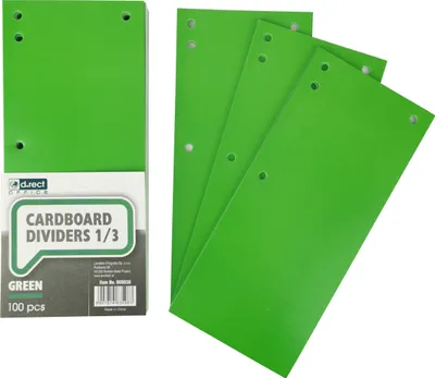 Produktbild von D.RECT 100er Pack Karton-Trennstreifen. 11x24cm Trennlaschen Trennblätter Ordner