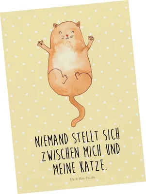 Produktbild von Mr. & Mrs. Panda Postkarte Katze Umarmen - Gelb Pastell - Geschenk, Fotokarte, Grußkarte, Ansichtskarte, Cat, bildkarte, Cats, Freundin, Katzen, Postkarten
