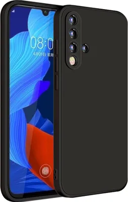 Produktbild von Huawei Nova 5 Hülle, LaimTop Slim Liquid Silikon Gel Gummi Schutzhülle für Huawei Nova 5 Schwarz