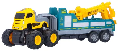 Immagine prodotto di Simulazione di un camion 4x4 con auto giocattolo in lega a inerzia, modello di veicolo da trasporto per bambini, regalo KLX600-201A con funzione di traino (verde)