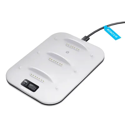 Image de Chargeur triple BOBOVR BD3 pour batteries B100 – Charge rapide 30 W par emplacement,format de bureau,charge simultanée de 3 batteries – Accessoires VR