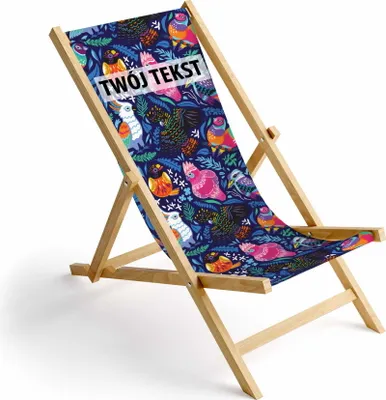 Zdjęcie produktu dla LEŻAK kolorowe papugi z Twoim tekstem L47