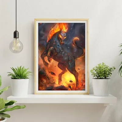 Obrázok produktu pre Diamantová maľba – kôň / Sada na diamantovú maľbu s motívom koňa pre dospelých a deti, 30 x 40 cm