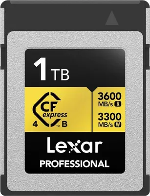 Immagine prodotto di Scheda LEXAR CFexpress PRO Type B Gold serie 4.0 da 1 TB R3600/W3300