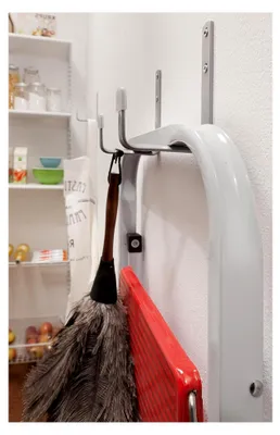 Produktbild von Wandhaken Universalhalter / 2 Stück/H x T = 205 x 185 mm/weißaluminium