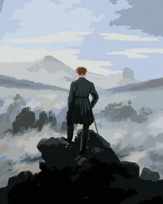 Produktbild von Zuty - Malen nach Zahlen - DER WANDERER ÜBER DEM NEBELMEER (C. D. FRIEDRICH), 40x50 cm, ohne Keilrahmen