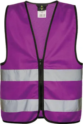 Produktbild von Korntex KWRX | Kinder Safety Vest for Kids with Zipper EN1150 - Farbe: Violett - Größe: XS (3-6 Jahre)