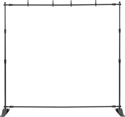 Produktbild von Fotohintergrund Stativ - Verstellbares Hintergrundsystem 3,3 x 2,6 m - Mit 2 breiten Standfüßen - Für Studiofotografie - 5 kg - Schwarz