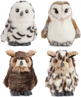 Produktbild von Living Nature knuffel Owls 4 Assorted