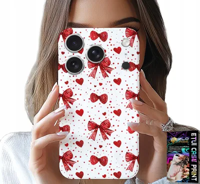 Produktbild von Etui Do Iphone 17 Pro - Czerwone Wstążki Wstążka Modne Wzory