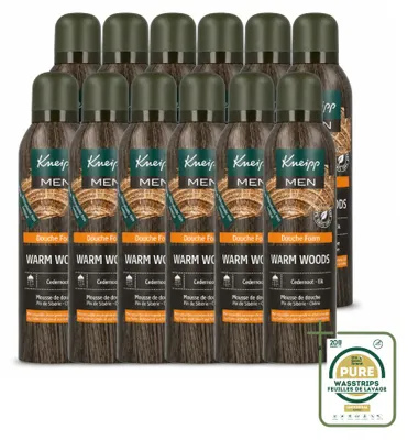 Produktbild von 12 x Kneipp Men Duschschaum Warm Woods - 200 ml - Vorratspackung - 12 Stücke