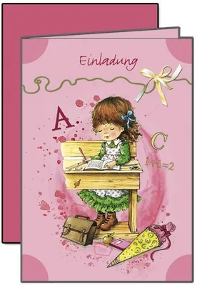 Produktbild von Roth Schulanfangs-Serie Mein Schulstart, Einladungskarte rot