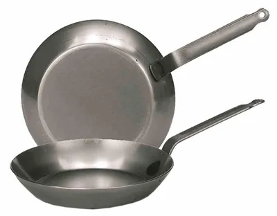 Image de TURK poêle à frire fer lourd Ø24cm avec manche plat et oeillet argent