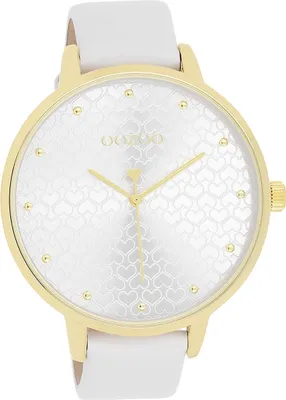 Produktbild von Oozoo Leder Damen Uhr Analog Quarzuhr Armband weiß Timepieces D2UOC11158