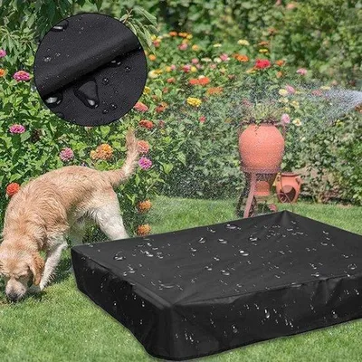 Obrázek produktu pro Vodotěsný kryt 120 x 120 x 20 cm, černý oxfordský materiál