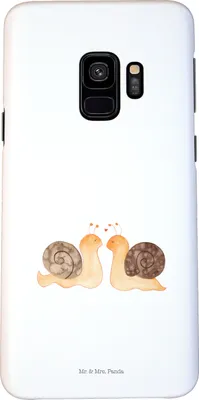 Produktbild von Mr. & Mrs. Panda Samsung Galaxy S9 Handyhülle Schnecken Liebe - Weiß - Geschenk, Handy Schutzhülle, Cover, Pärchen, Zufrieden, Paar, Freundin, Case, glücklich, Verliebt