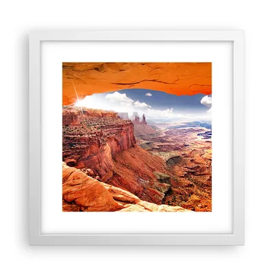 Produktbild von Gerahmtes Poster - Weißer Rahmen - Amerika arizona schlucht geologie - 30x30 cm - Wand Bild - Wanddeko - Wandbilder - Wandposter - Bilderrahmen - Bilder - Kunstdruck - Wandbild - P2WAC30x30-2645