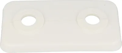 Produktbild von STEDO Doppel-Scharnierrosette Rohrabstand 50 mm, Loch 12 mm - weiß