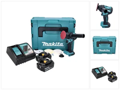 Produktbild von Makita DPV 300 RGJ Akku Schleifer Polierer 18 V 50 / 80 mm Brushless + 2x Akku 6,0 Ah + Ladegerät + Makpac