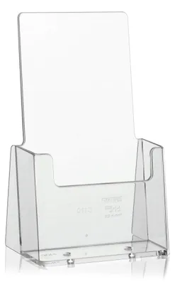 Produktbild von taymar C110 5 Stück Flyerständer, Prospekthalter, Prospektständer, DIN Lang (DL) transparent